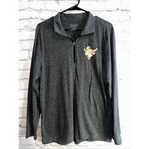 Champion Texas Longhorns Quarter Zip Pullover Men’s Medium Gray College Vault